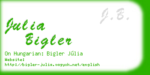 julia bigler business card